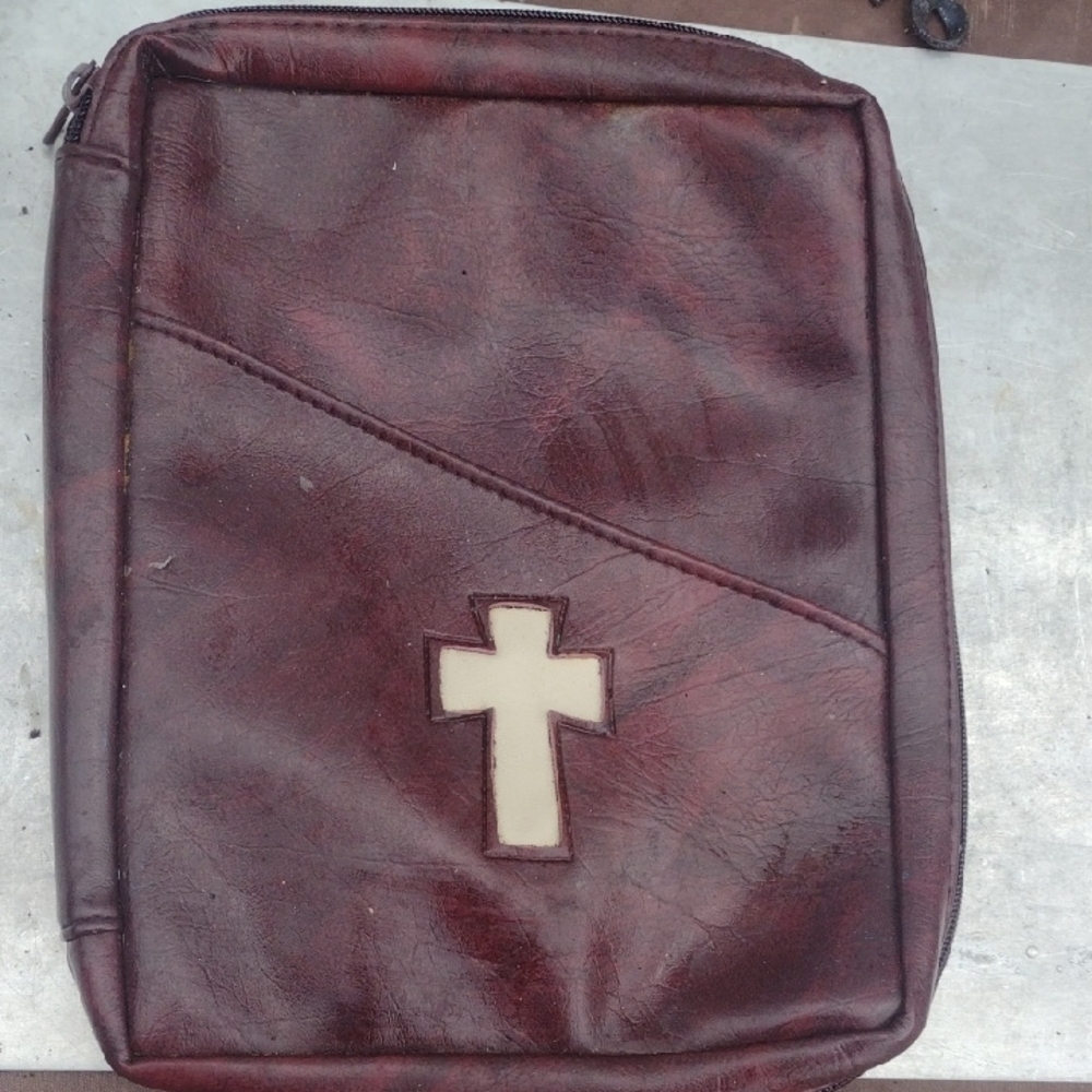 Men's Brown Leather Book Bag